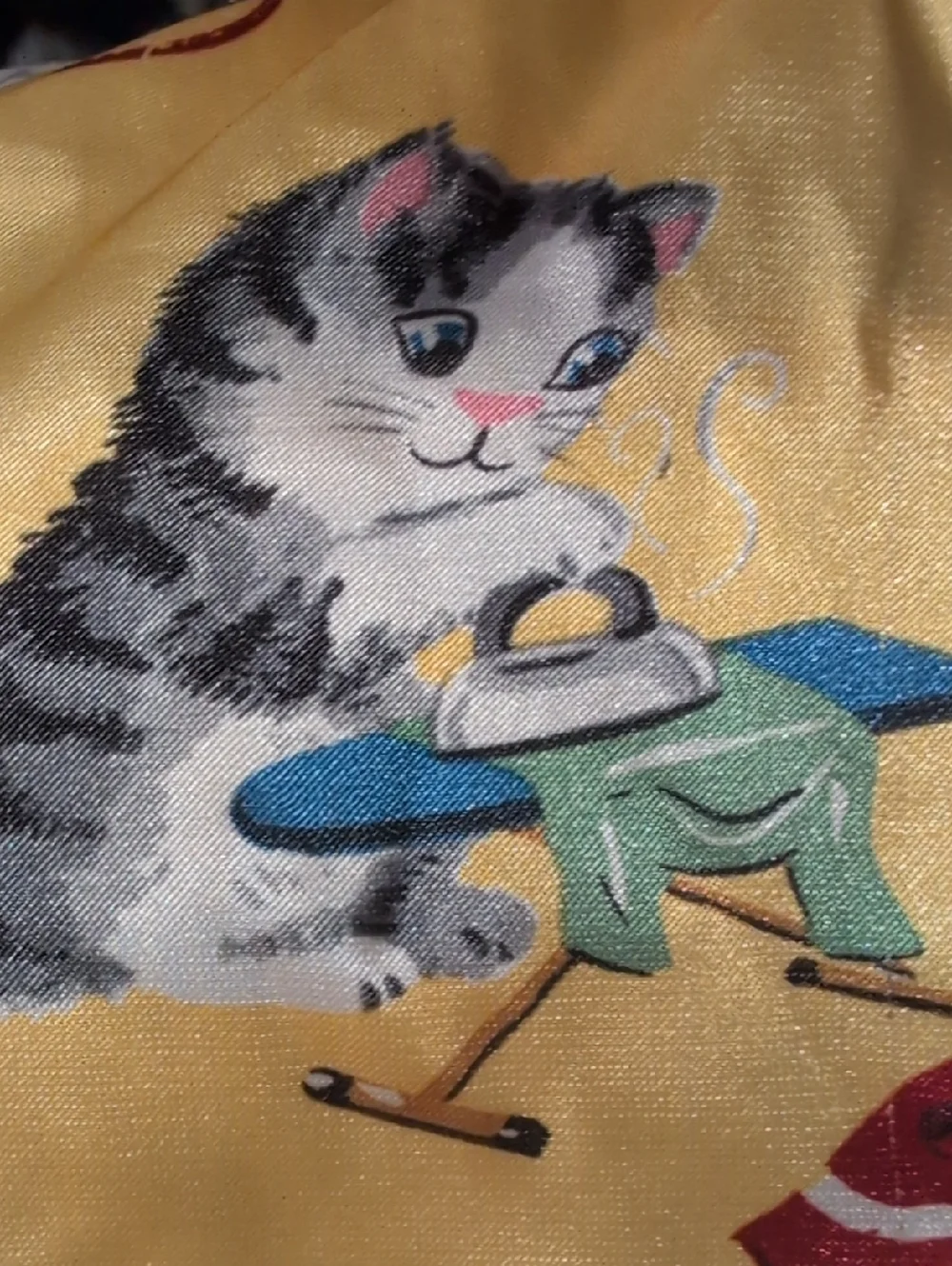 Vintage Y2K Nick & Nora‎ Kitten Cat Print Nightgown Pajamas Sleepwear Girls 7/8